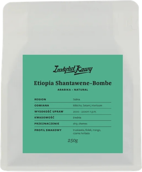 Кава в зернах Instytut Kawy Etiopia Shantawene-Bombe Filter 250 г (5903957223360)