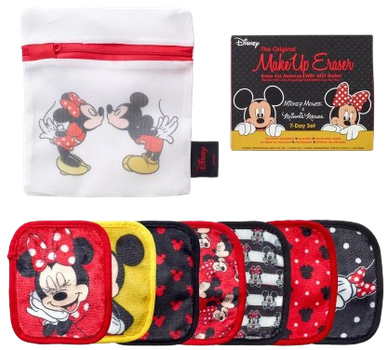 Zestaw ściereczek MakeUp Eraser Mickey & Minnie 7 Day Set z torbą na pranie 7 szt (840237601232)