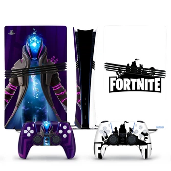 Виниловые наклейки Fortnite на PS5 Pro + геймпад DualSense + глянцевую часть игровой консоли Sony PlayStation 5 Pro / Skin