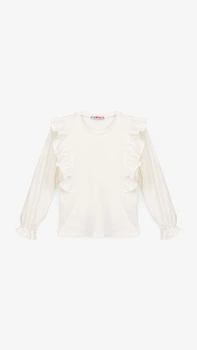 Блуза трикотажна для дівчинки Aura Style 868 134 см Молочний shop (2000999197581)