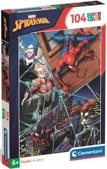 Puzzle Clementoni Super Kolor Marvel Spider-Man 104 elementy 25043 (8005125250431)