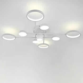 Люстра стельова світлодіодна LED Light House SY-20246/5+4 WH D990*H150 154W PULT DU біла