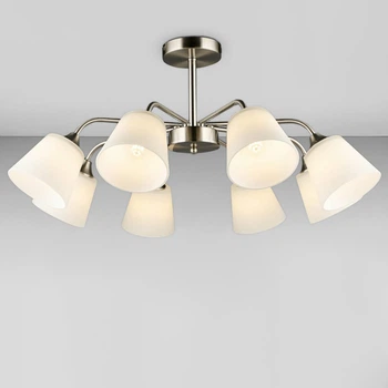 Люстра стельова Light House SRS-20238/8 SN нікель, плафони білі