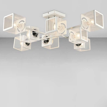 Люстра потолочная Light House SRS-20253/8 белая + хром