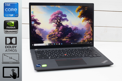 Портативний ноутбук Lenovo ThinkPad P14s Gen 3 i7-1270P / 16 Gb RAM / 256 Gb SSD / NVIDIA T550 / Touch 14” Б/В