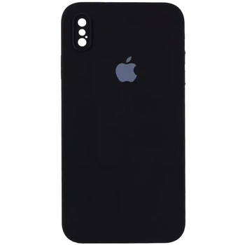 Чохол Silicone Premium case з захистом камери для iPhone X та iPhone XS Full Camera Protective black 9999