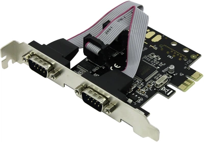 Контролер розширення PCI-E 2xRS232, чіпсет Moschip, для пристроїв із COM-інтерфейсом, підтримка Windows/Linux/MAC