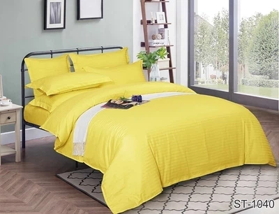 Комплект постельного белья TAG Tekstil страйп-сатин LUXURY ST-1040 King Size (Евро maxi)