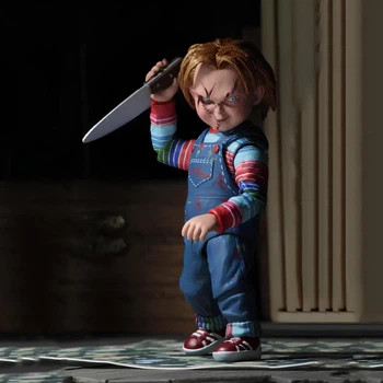 NECA Кукла Чаки. Фигурка из фильма Чаки. Игрушка Chucky. Чаки с сменными аксессуарами 10 см 4912214