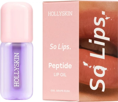 Зволожувальна олія для губ Hollyskin So Lips. Peptide Lip Oil 005. Grape Rush 4 мл (4823109703926)
