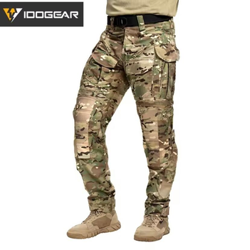 Тактичні демісезонні військові штани IDOGEAR G5 Multicam з наколінниками L Мультикам IDG2078990