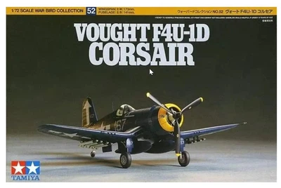 Збірна модель1/72 Одномісний палубний винищувач VOUGHT F4U-1D CORSAIR Tamiya 60752