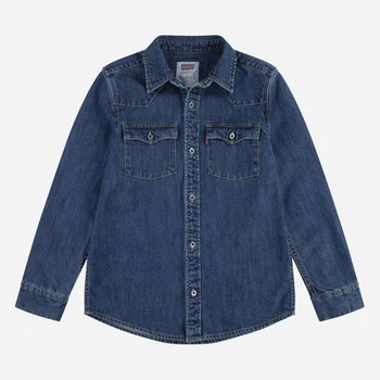 Підліткова джинсова сорочка для хлопчика Levi`s 448154665 158 см Синя (1159838402)