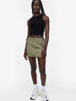 Юбка H&M L хаки 24071169436