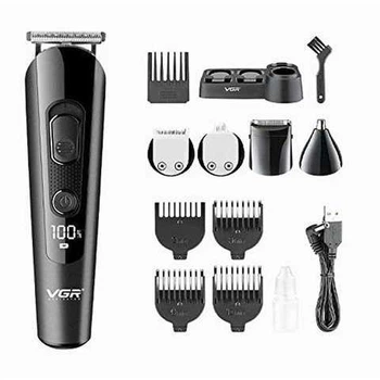 Беспроводная машинка для стрижки и триммер 5 в 1 VGR V-175 Professional аккумуляторная