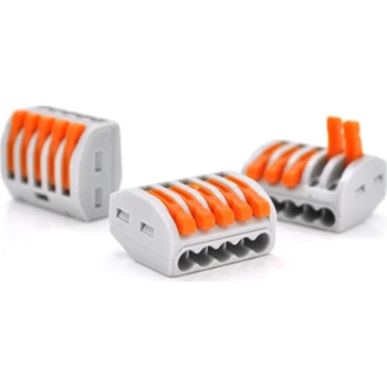 Соединитель кабеля 5-pin аналог WAGO K222-415, 15штпак Voltronic (K222-415/15)