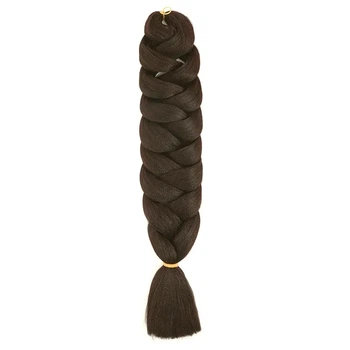 Канеколон 1 метр А4 однотонний коса Jumbo Braid темний коричневий 165г