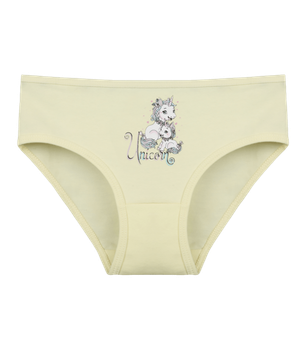 Трусы слипы для девочки с принтом Unicorn - Donella - 4111Y15 - 98-104 см - Желтый