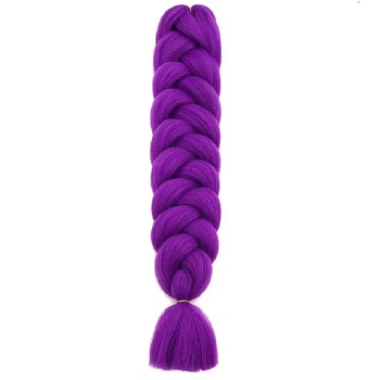 Канекалон 1 метр А35 однотонний Jumbo Braid фиолетовый 165гр