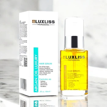 Кератиновая сыворотка с аргановым маслом Luxliss Argan Oil Hair Serum 60 мл