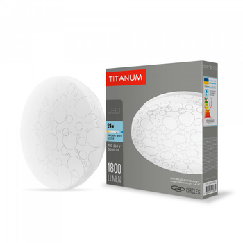 LED Светильник настенно-потолочный TITANUM 24W 5000K Кольца