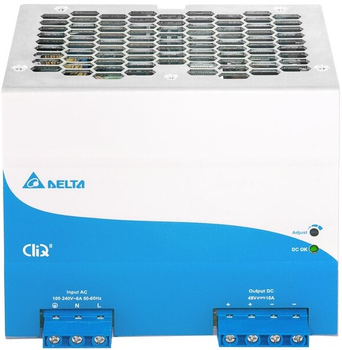 Zasilacz na szynę DIN Delta 480W, 48V, 10A (DRP048V480W1BN) (5902135138144)