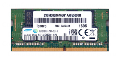 Оперативна пам'ять для ноутбука Lenovo DDR4 8GB 2133MHz SO-DIMM 2Rx8 PC4-2133P (03T7414)