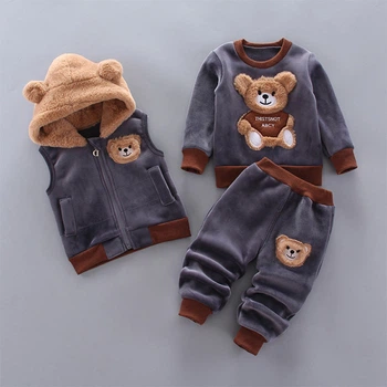 Дитячий теплий костюм «Bear cub» Темно-сірий 74–80 см