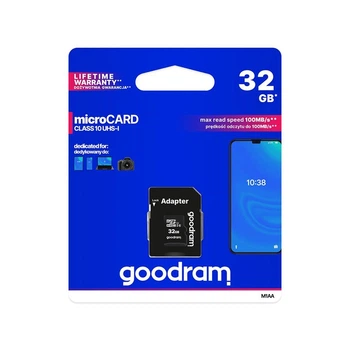 Карта пам'яті microSD 32 Гб Goodram з адаптером 100 MB/s class 10