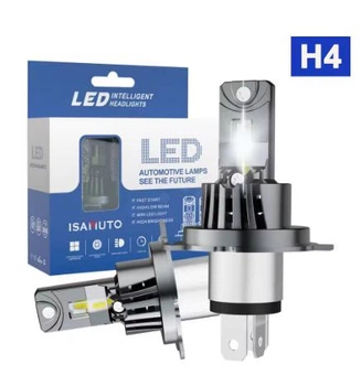 Светодиодная BI LED лампа H4 mini ISAMUTO FI281 ближний-дальний свет узкий диод, правильный луч 1шт