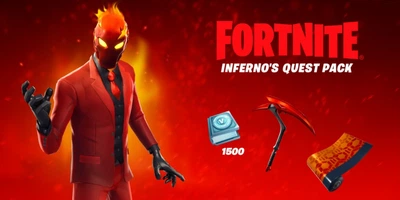 Fortnite - Inferno's Quest Pack + 1,500 V-Bucks Challenge Код активации для Xbox One/Series S|X