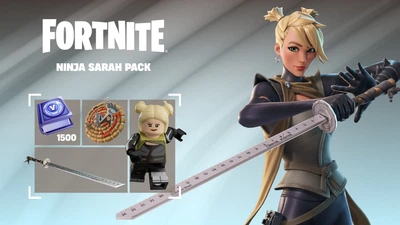 Fortnite - Ninja Sarah Pack + 1,500 V-Bucks Challenge Код активации для Xbox One/Series S|X