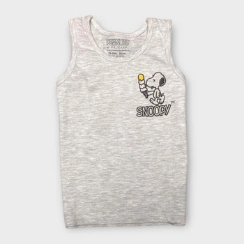 Майка Primark дитяча на хлопчика бавовняна з малюнком на спині Снупі Snoopy 62 см (0-3 міс) сіра