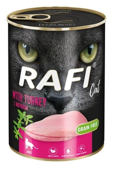 Влажный корм для взрослых кошек Dolina Noteci RAFI cat с индейкой, 400 г