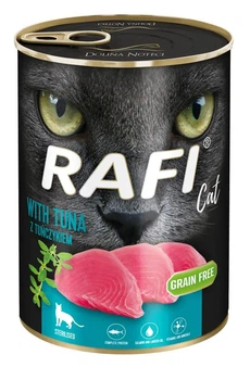 Влажный корм для взрослых кошек Dolina Noteci RAFI cat sterilized с тунцом, 400 г
