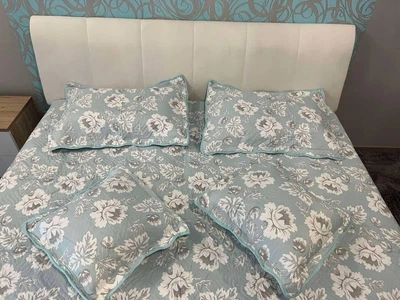Покривало Євро 220х240 з наволочками 2 шт 50×70 см та 2 шт 50×50 см Сірий (П4К-Al-pokr4-001)