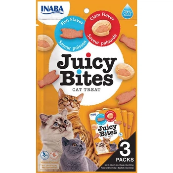 Лакомство для кошек сочные снеки со вкусом рыбы и молюсков Inaba Juicy Bites 3 шт/уп