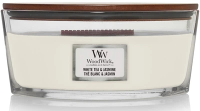Ароматическая свеча в стекле Woodwick Ellipse White Tea & Jasmine 453 г (76062E)