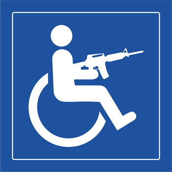 Наклейка на авто знак інвалід, автомат. Стікер вологостійкий 10х10cm