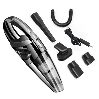 Автомобільний пилосос Бездротовий VACCUM CLEANER E-6 XL-830 з насадками USB