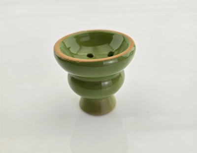 Чашка для кальяну зелена керамічна, 6×5,5 см 21467D