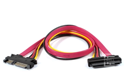 Удлинитель Ewell SATA 7+15pin M/F, длина 1.0 м (EW768)