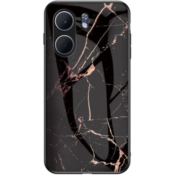 Чехол с рисунком Deexe Gradient Pattern для OPPO A5x - Gold / Black
