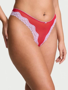 Трусики женские Victoria's Secret (2126439129039) Tease Mesh Lace-Trim L красные