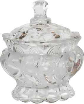 Сахарница стеклянная Crystal Liliya с крышкой 160 мл в упаковке 9.2 см (YBCG-157)