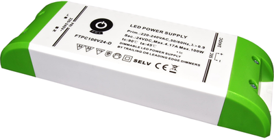 Zasilacz POS LED Driver 24V, 4.16A, 24-100W CV (FTPC100V24-D) (5902135132081)