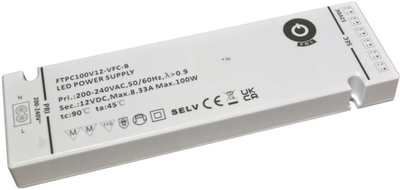 Zasilacz POS LED Driver 24V, 4.17A, 100W C8 input socket (FTPC100V24-VFC-B) (5902135152492)