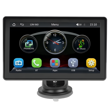 Автомобільний монітор CarPlay Android Auto Podofo A3241, 7" сенсорний дисплей, Bluetooth, FM, підтримка камери заднього виду
