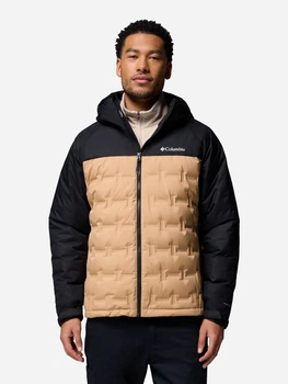 Пуховик зимовий чоловічий Columbia Heat Seal Omni-Heat Infinity Omni-Tech Grand Trek Iii Down Hooded Jacket 2086111CLB-262 M Пісочний з чорним (0990059963275_0198711256837)