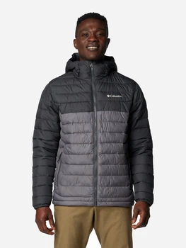 Куртка демисезонная с капюшоном мужская Columbia Omni-Shield Omni-Heat Reflective Powder Lite Ii Hooded Jacket 2086941CLB-023 S Темно-серая (0990060312222_0195981169874)